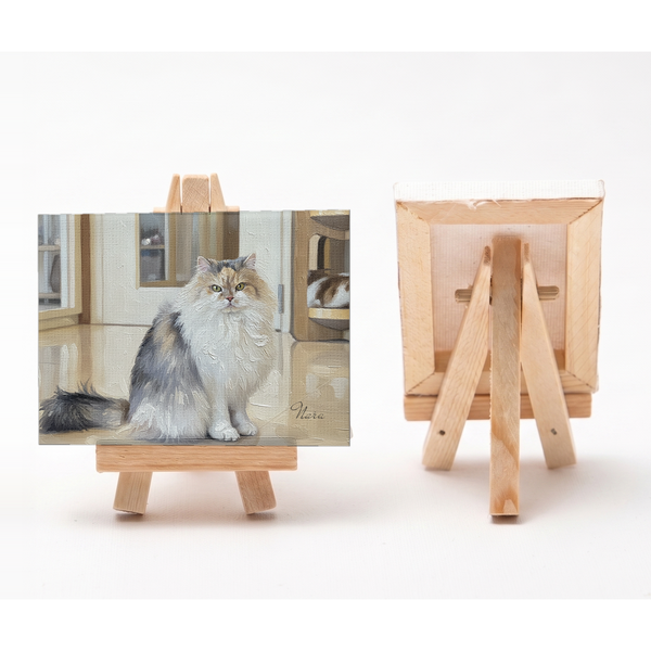 ナラ 小さな絵画風キャンバスボード
