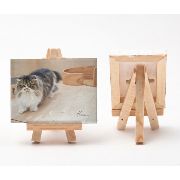 クルミ 小さな絵画風キャンバスボード