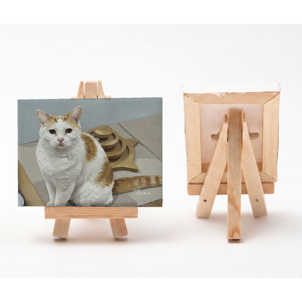 たま 小さな絵画風キャンバスボード