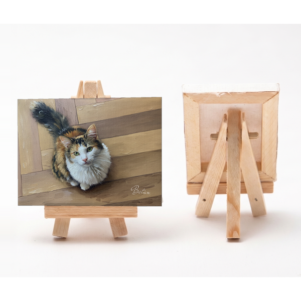 ボタン 小さな絵画風キャンバスボード