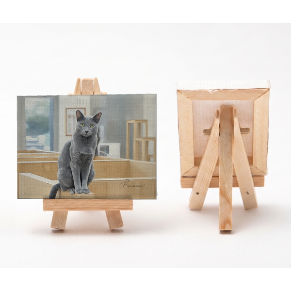 ラムネ 小さな絵画風キャンバスボード