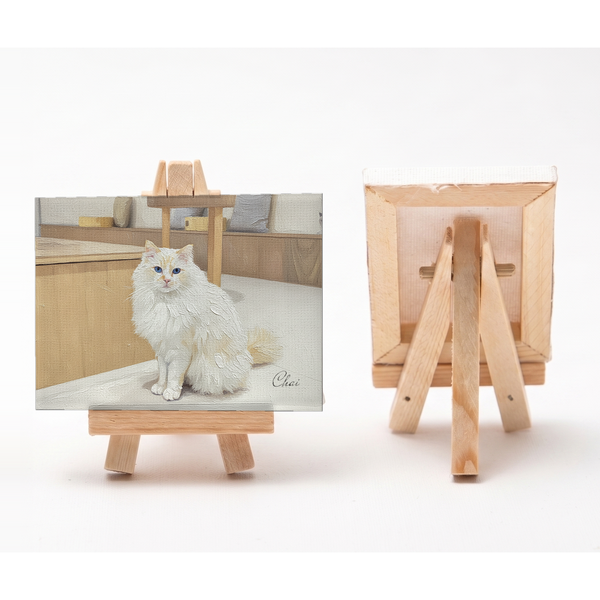 チャイ 小さな絵画風キャンバスボード