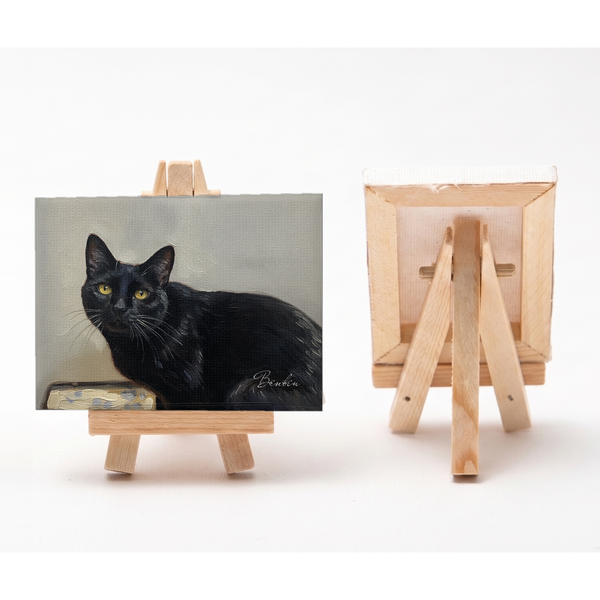 べんべん 小さな絵画風キャンバスボード