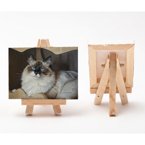 さんま 小さな絵画風キャンバスボード