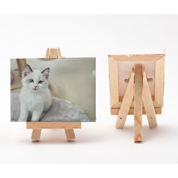 アイス 小さな絵画風キャンバスボード
