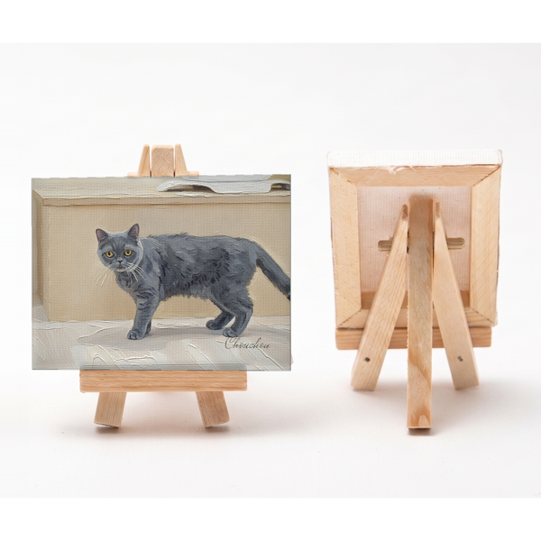 シュシュ 小さな絵画風キャンバスボード