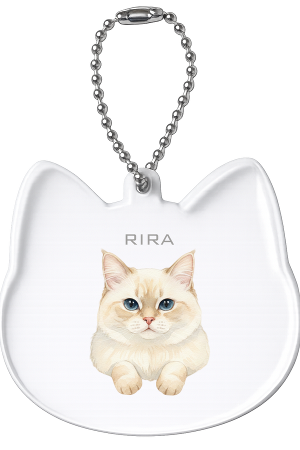 リラ 猫型アクリルホルダー