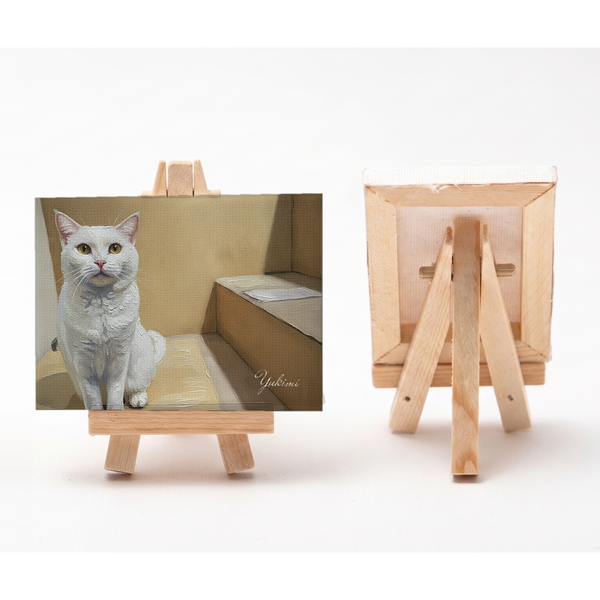 ユキミ 小さな絵画風キャンバスボード