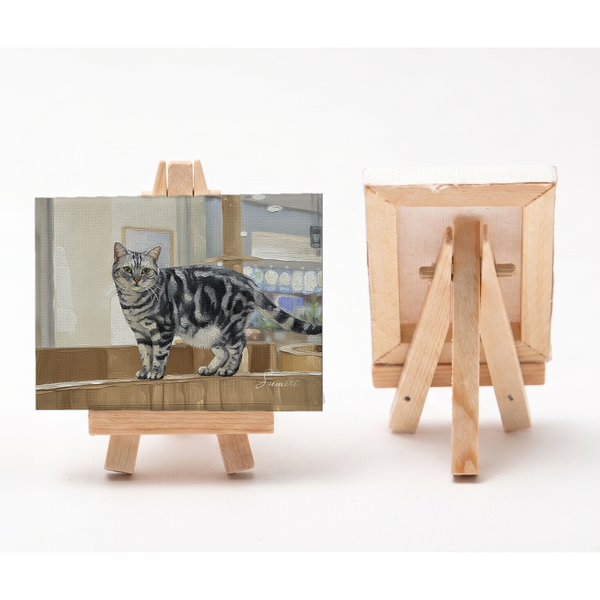 スミレ 小さな絵画風キャンバスボード