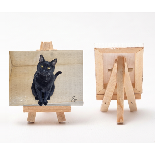 ジジ 小さな絵画風キャンバスボード