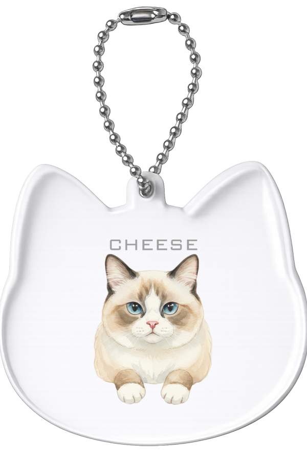 チーズ 猫型アクリルホルダー