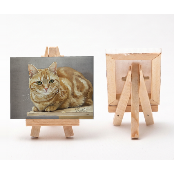 リボン 小さな絵画風キャンバスボード