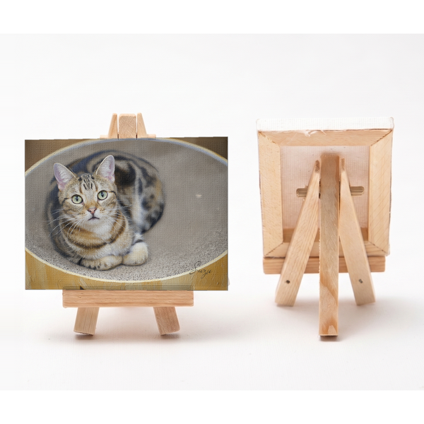 すず 小さな絵画風キャンバスボード