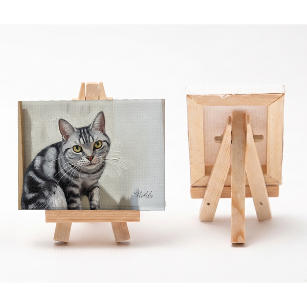 のび子 小さな絵画風キャンバスボード