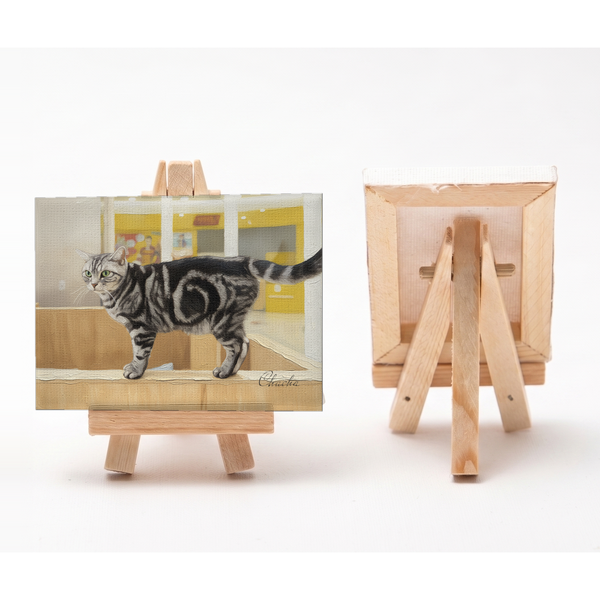 茶々 小さな絵画風キャンバスボード