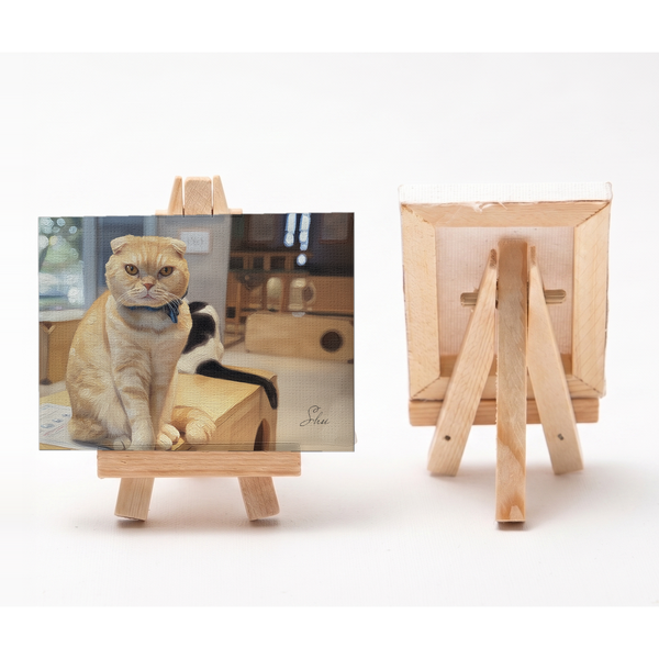 シュー 小さな絵画風キャンバスボード