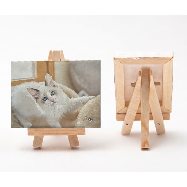 シュニ 小さな絵画風キャンバスボード