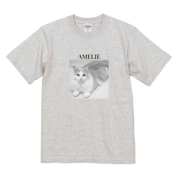 アメリー モノクロ写真コットンTシャツ