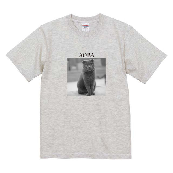 蒼葉 モノクロ写真コットンTシャツ