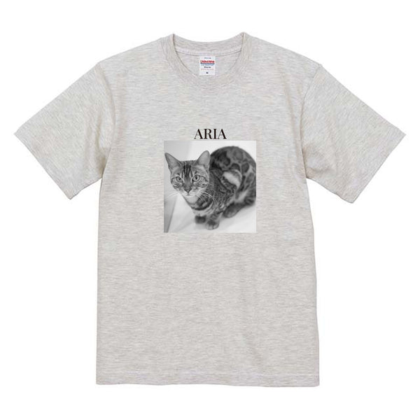 アリア モノクロ写真コットンTシャツ
