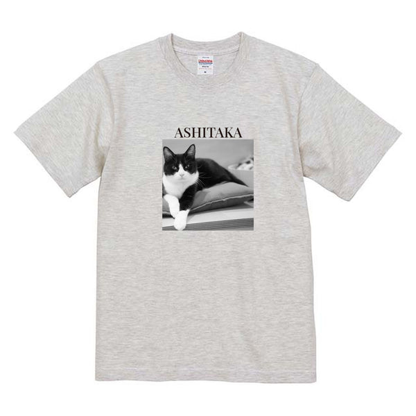 アシタカ モノクロ写真コットンTシャツ
