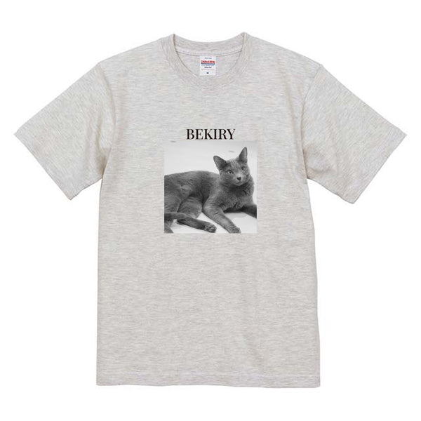ベキリー モノクロ写真コットンTシャツ