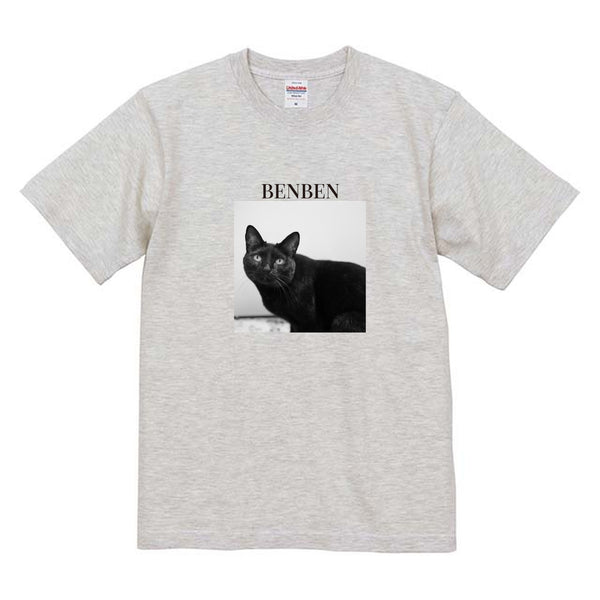 べんべん モノクロ写真コットンTシャツ