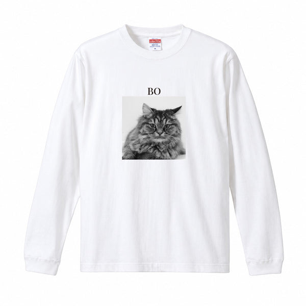 ボー コットンロングTシャツ