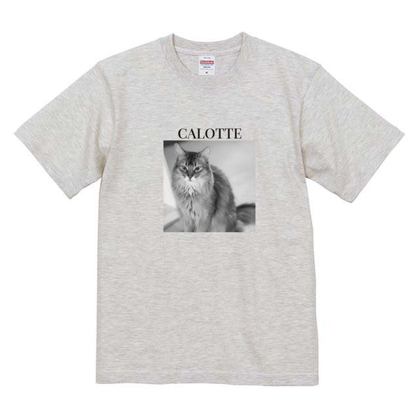 キャロット モノクロ写真コットンTシャツ