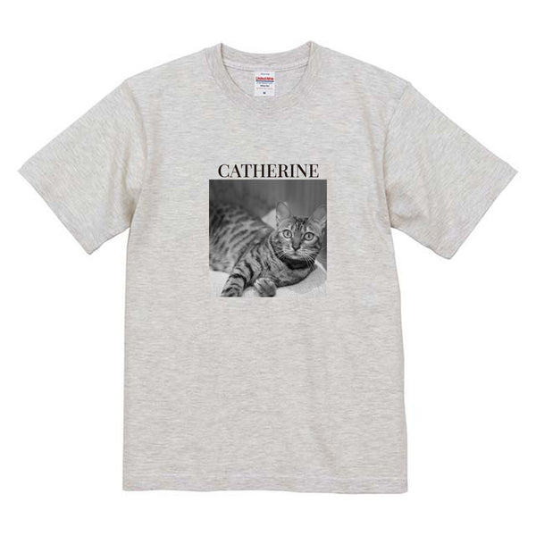 キャサリン モノクロ写真コットンTシャツ
