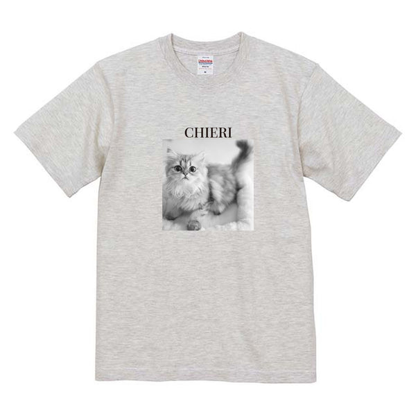 チェリ モノクロ写真コットンTシャツ