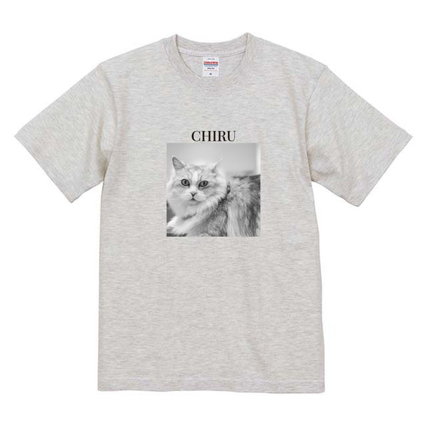 チル モノクロ写真コットンTシャツ