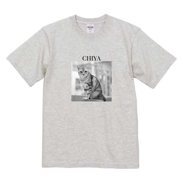 千夜 モノクロ写真コットンTシャツ
