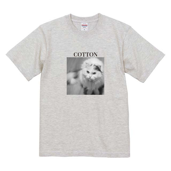 コットン モノクロ写真コットンTシャツ