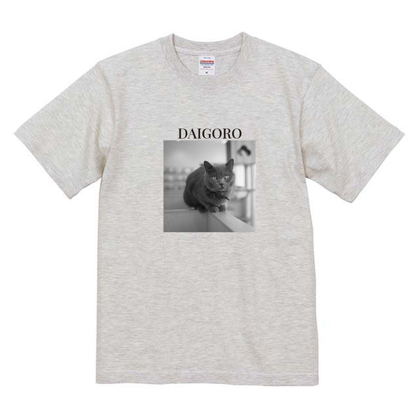 だいごろう モノクロ写真コットンTシャツ