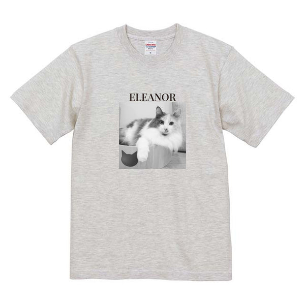 エレノア モノクロ写真コットンTシャツ