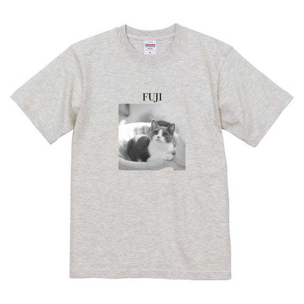 フジ モノクロ写真コットンTシャツ