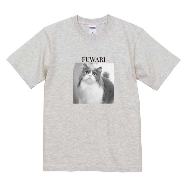 フワリ モノクロ写真コットンTシャツ