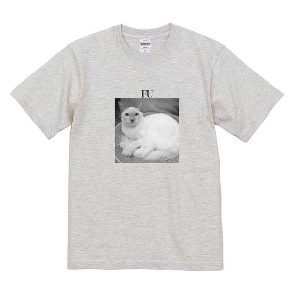 風 モノクロ写真コットンTシャツ