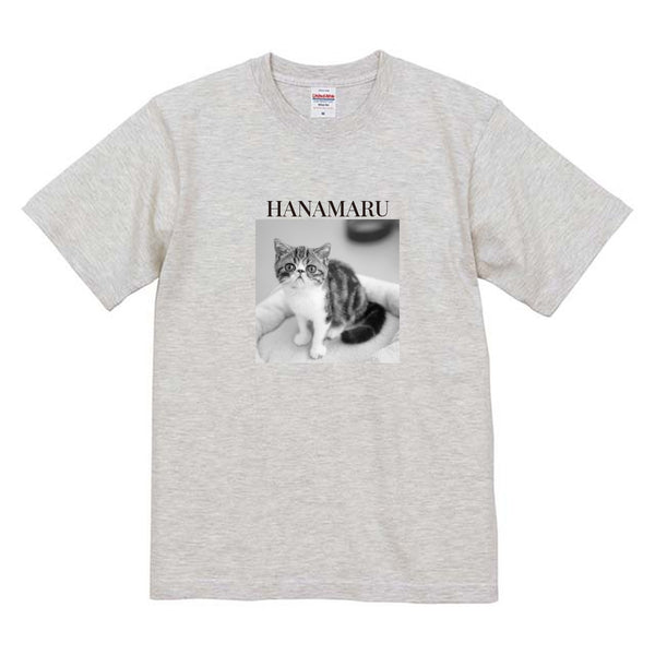 はなまる モノクロ写真コットンTシャツ