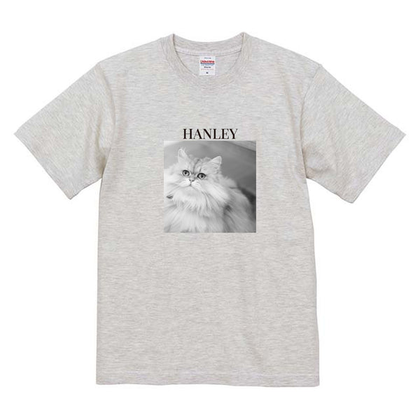 ヘンリー モノクロ写真コットンTシャツ