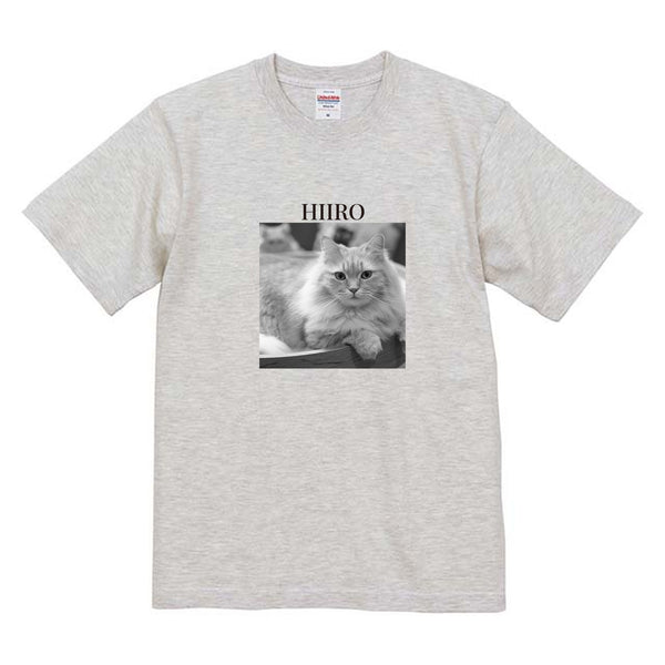 ひいろ モノクロ写真コットンTシャツ