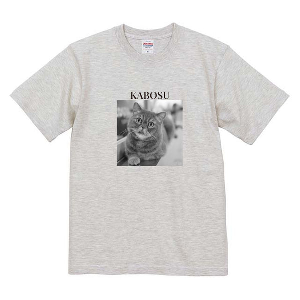 かぼす モノクロ写真コットンTシャツ