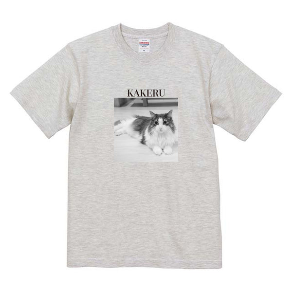 カケル モノクロ写真コットンTシャツ
