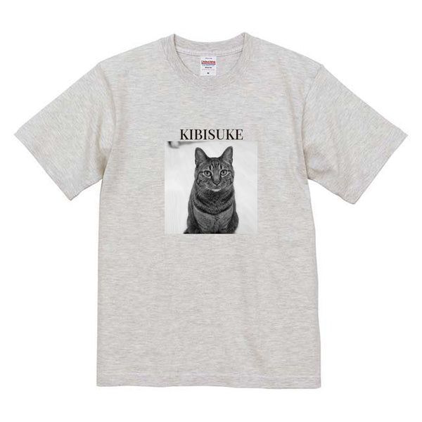 きびすけ モノクロ写真コットンTシャツ