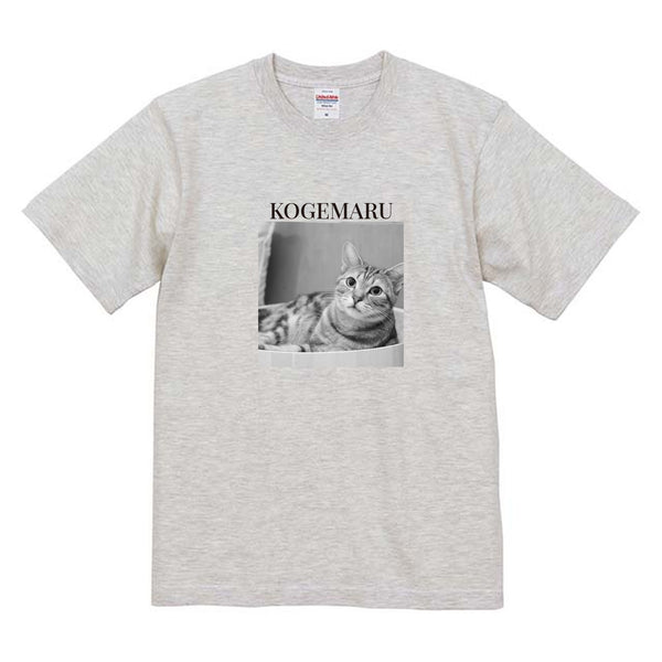 こげ丸 モノクロ写真コットンTシャツ