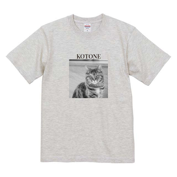 琴音 モノクロ写真コットンTシャツ