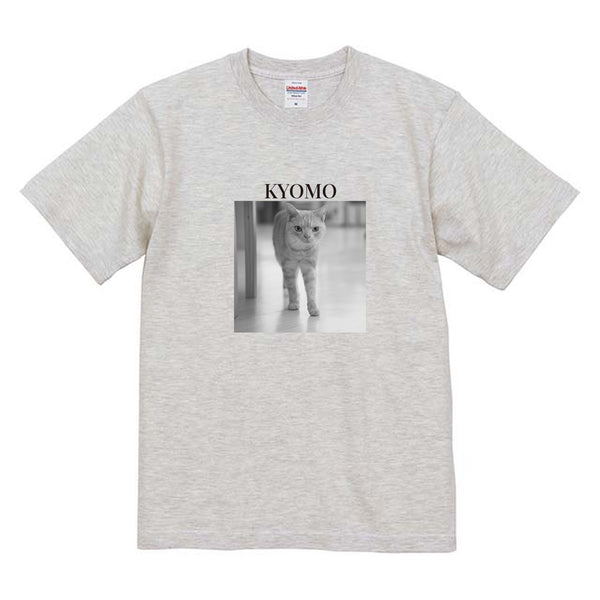 きょも モノクロ写真コットンTシャツ