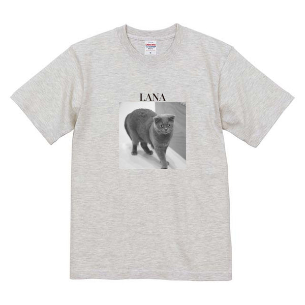 ラナ モノクロ写真コットンTシャツ