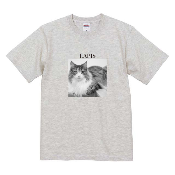 ラピス モノクロ写真コットンTシャツ